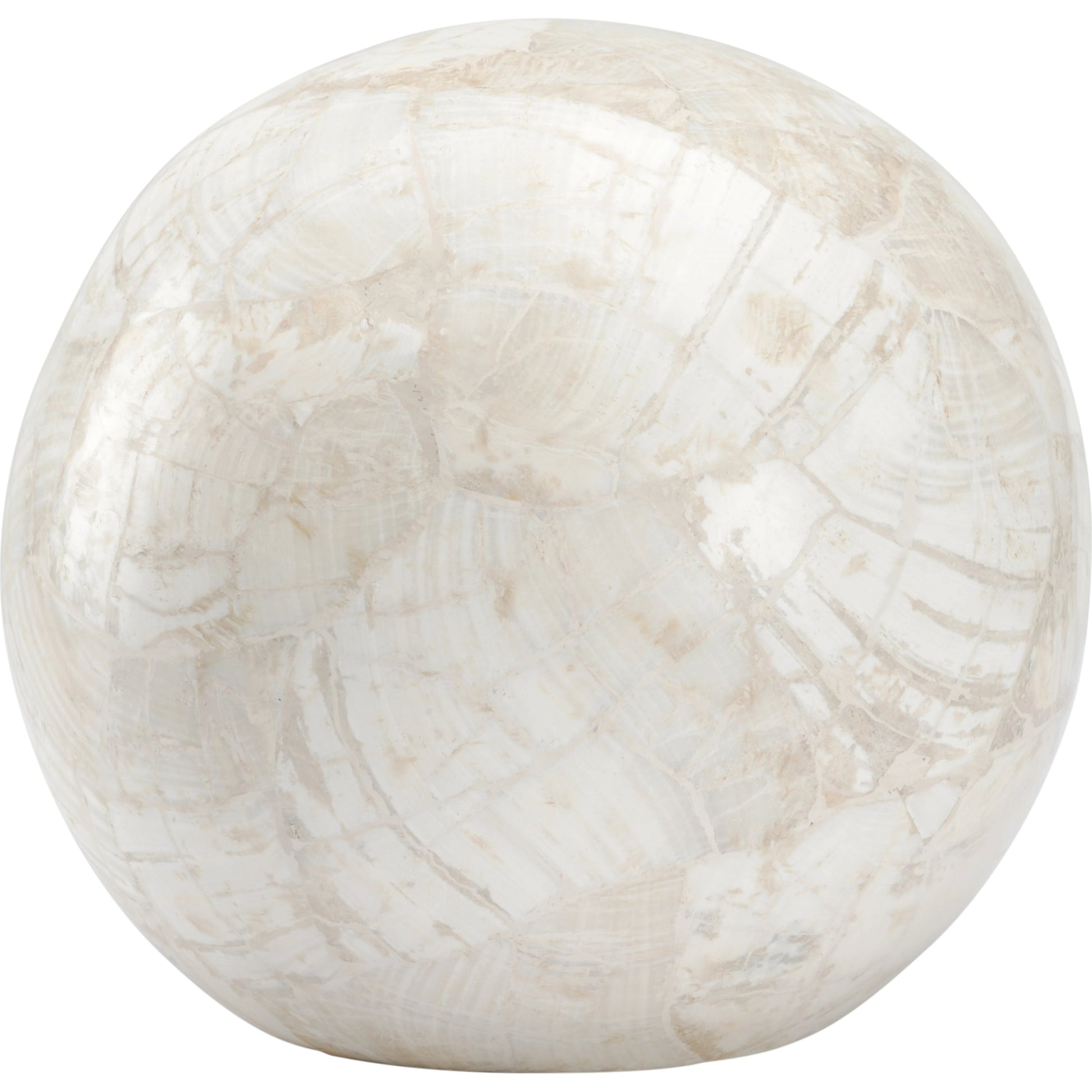 Neva Ball by Wildwood in white stone. Made from composite in a modern style.