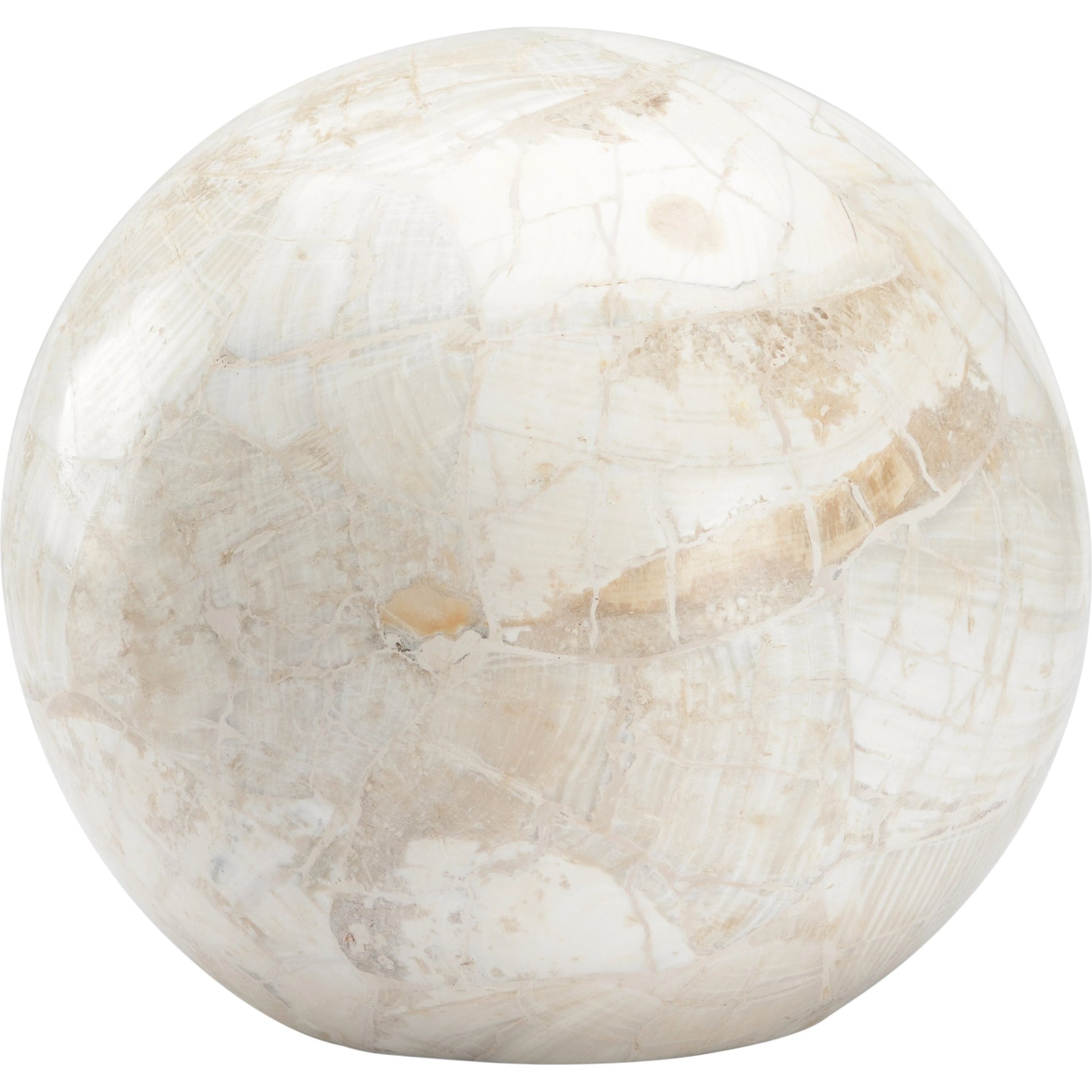 Neva Ball by Wildwood in white stone. Made from composite in a modern style.