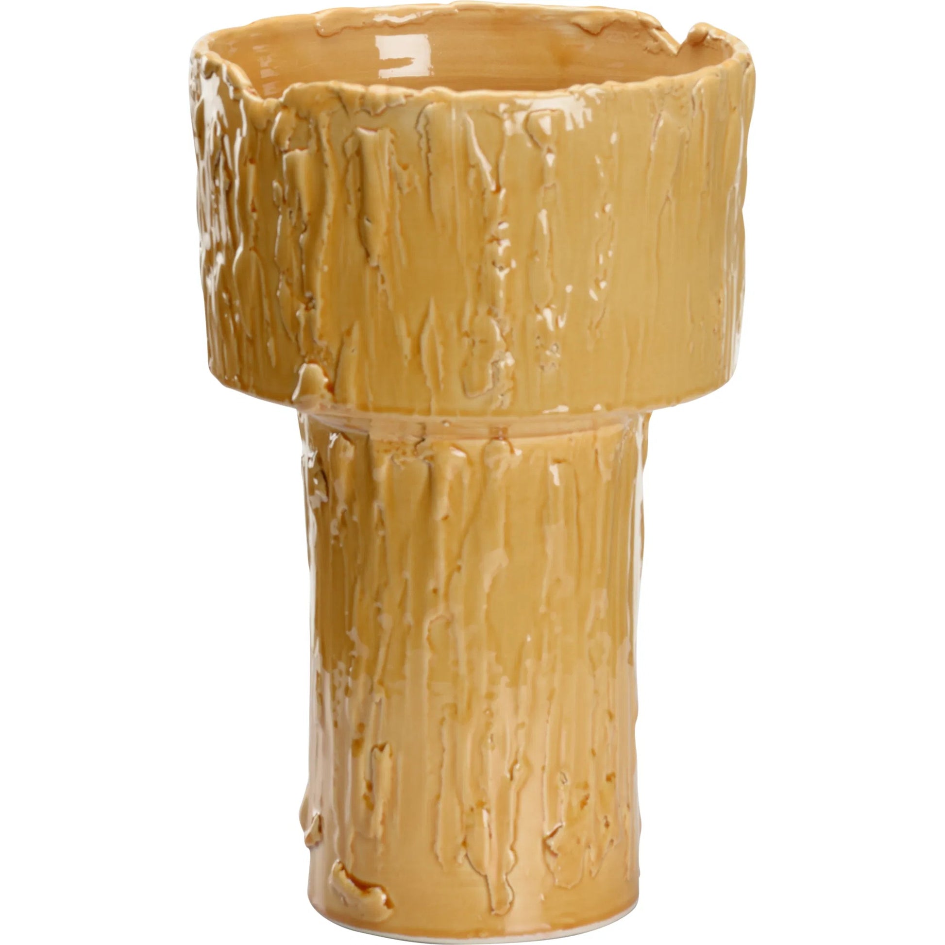 Trapani Vessel by Wildwood in glossy yellow glaze. Made from unique in a modern style.