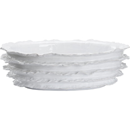 Palermo Bowl by Wildwood in white glaze. Made from unique in a transitional style.