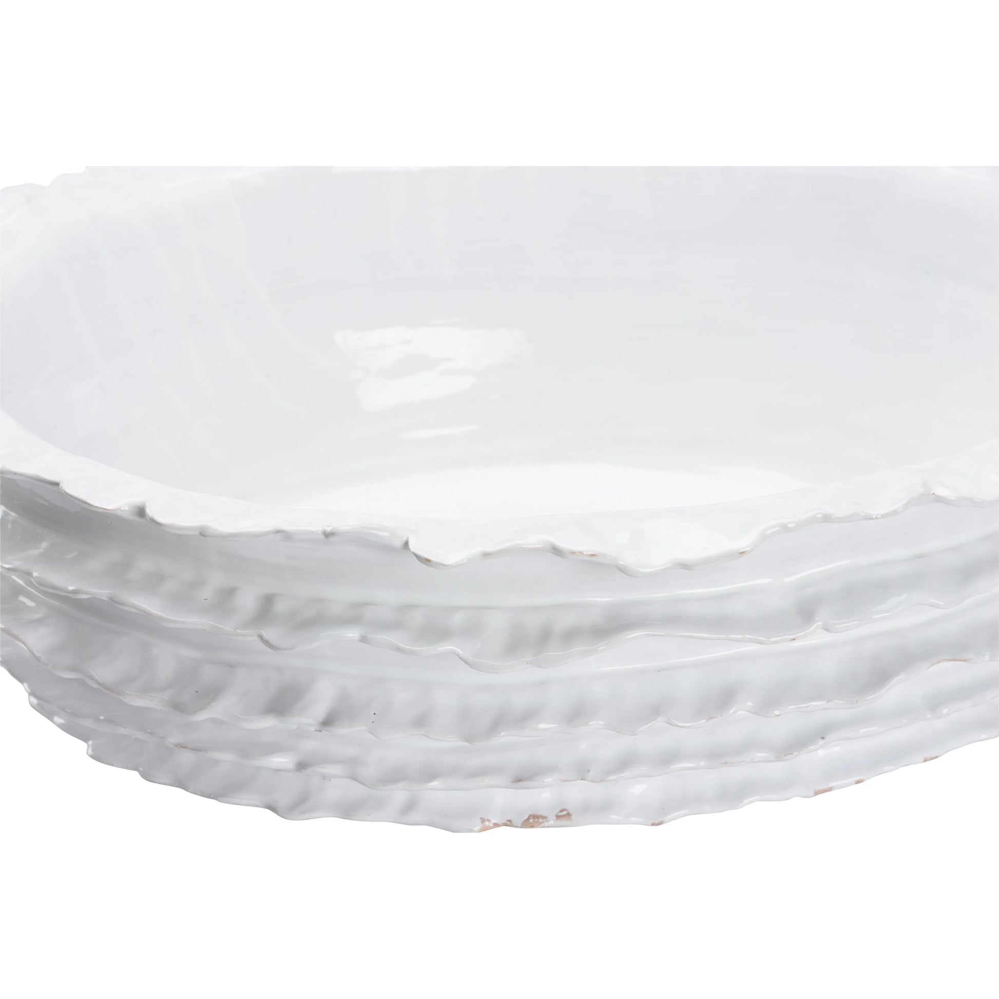 Palermo Bowl by Wildwood in white glaze. Made from unique in a transitional style.