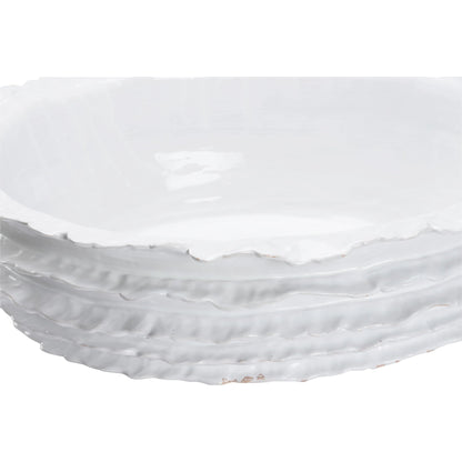 Palermo Bowl by Wildwood in white glaze. Made from unique in a transitional style.