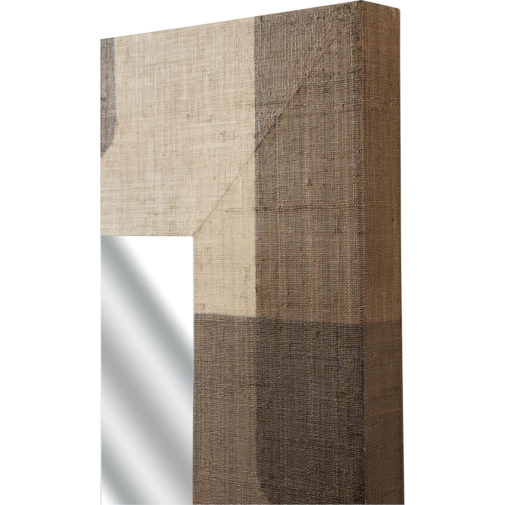 Jacoby Mirror by Wildwood in brown, cream, plain. Made from unique in a modern style.