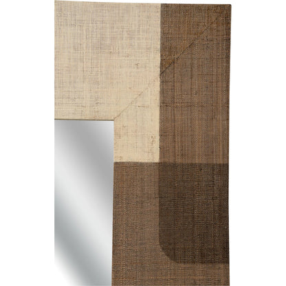 Jacoby Mirror by Wildwood in brown, cream, plain. Made from unique in a modern style.