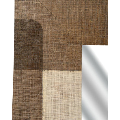 Jacoby Mirror by Wildwood in brown, cream, plain. Made from unique in a modern style.