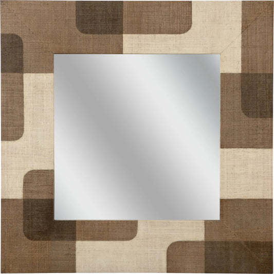 Jacoby Mirror by Wildwood in brown, cream. Made from unique in a unique style.