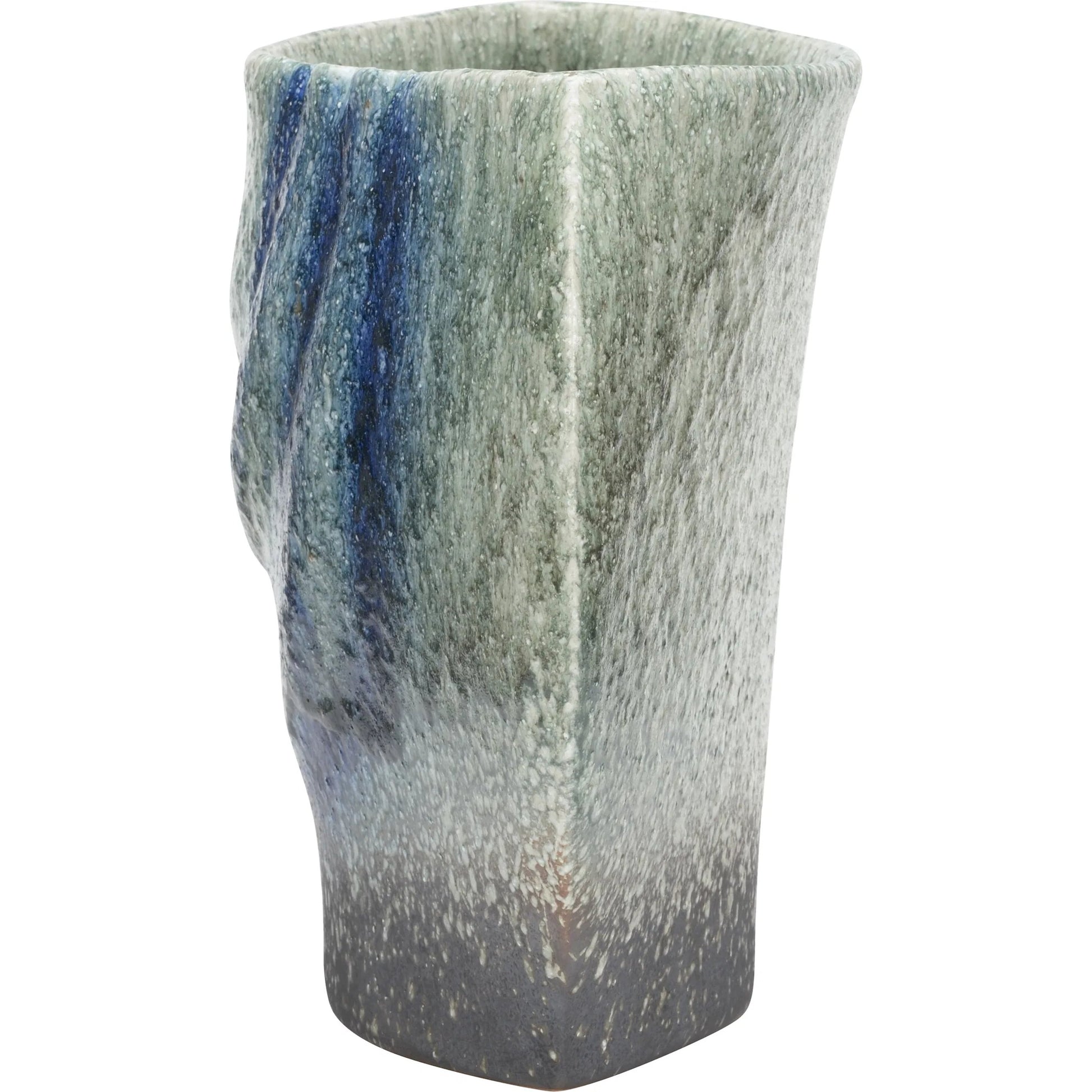 Naha Vase by Wildwood in blue. Made from ceramic in a unique style.