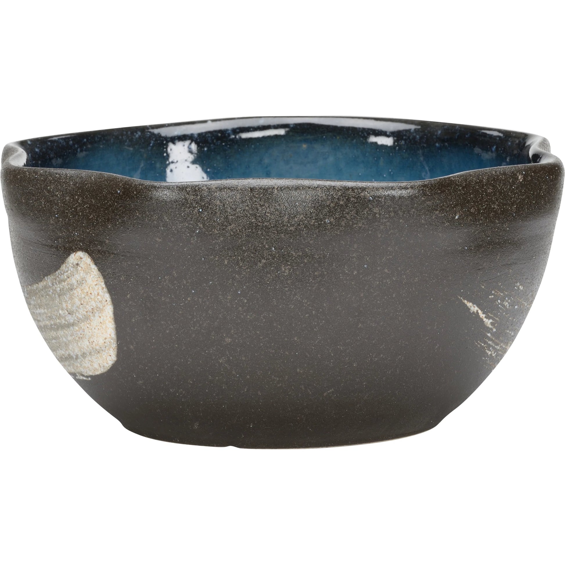 Kabira Bay Bowl by Wildwood in black, blue and shiga black, white, blue inside. Made from unique in a modern style.