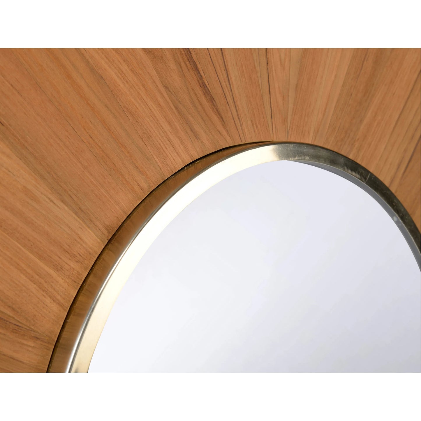 008 SI-2105170 | Closeup | Pith Mirror by Wildwood in organic, brushed nickel, plain. Made from unique in a transitional style.