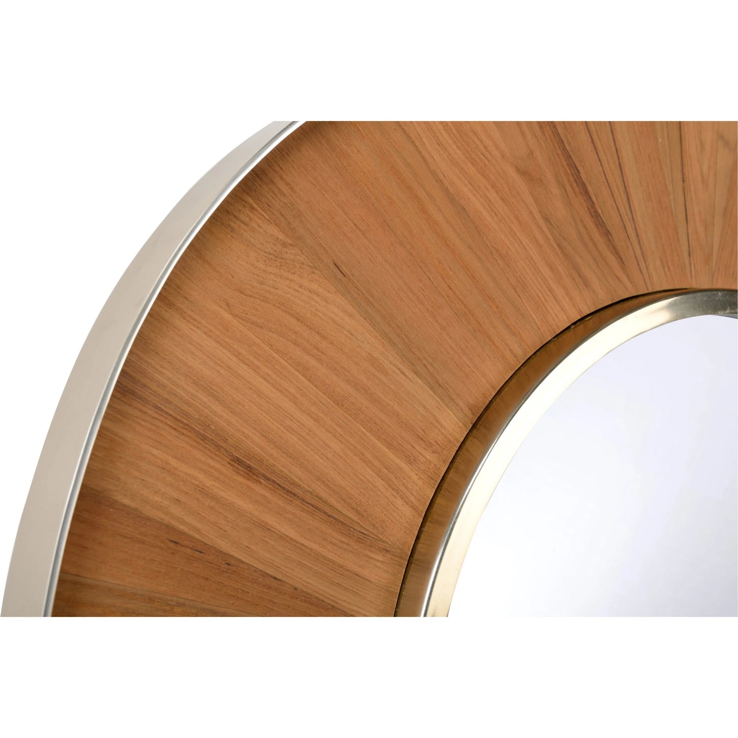 009 SI-2105170 | Closeup | Pith Mirror by Wildwood in organic, brushed nickel, plain. Made from unique in a transitional style.