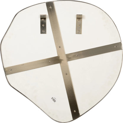 Pith Mirror by Wildwood in organic, brushed nickel, plain. Made from unique in a transitional style.