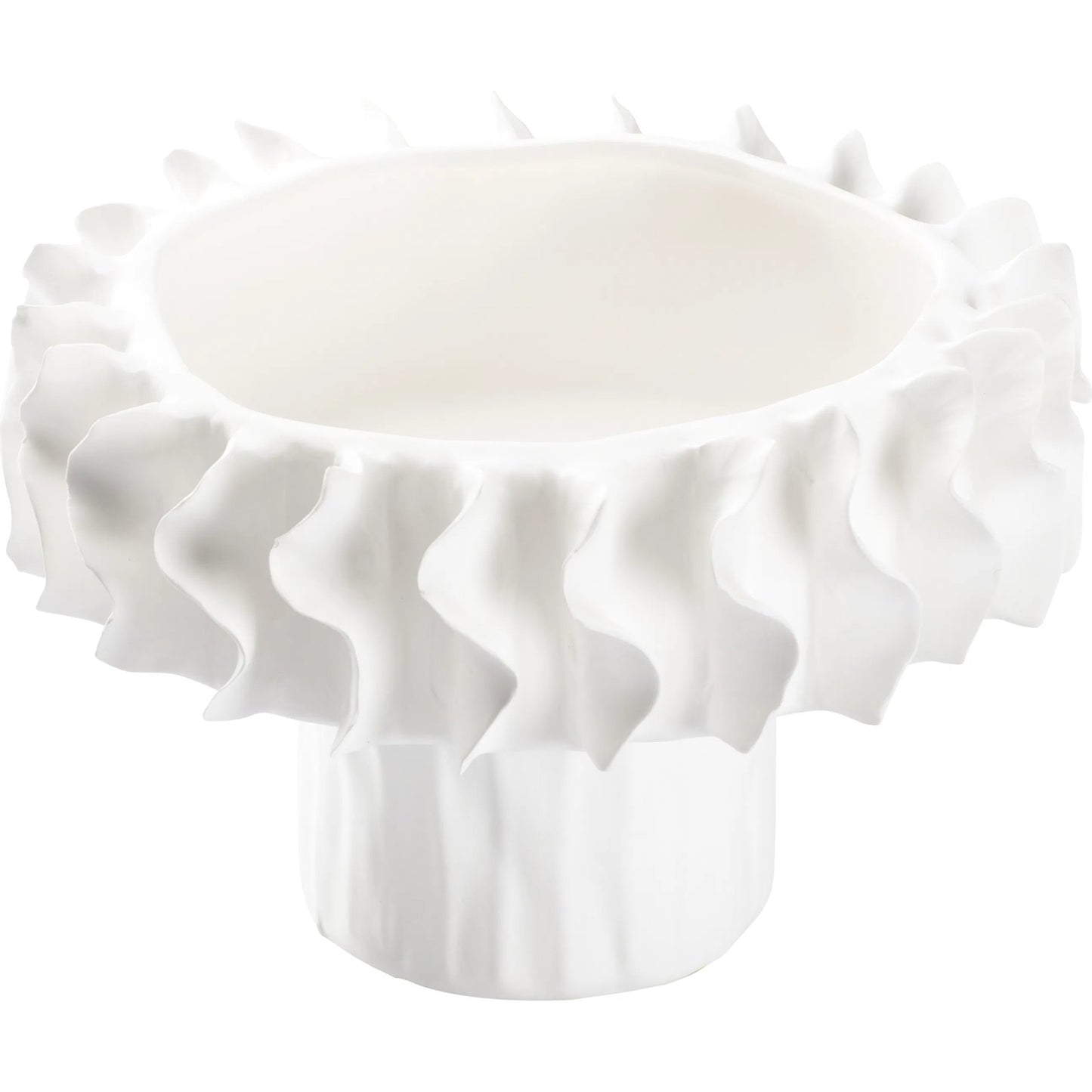 001 SI-2105182 | Primary Silo | Barcelona Vase by Wildwood in white glaze. Made from unique in a modern style.