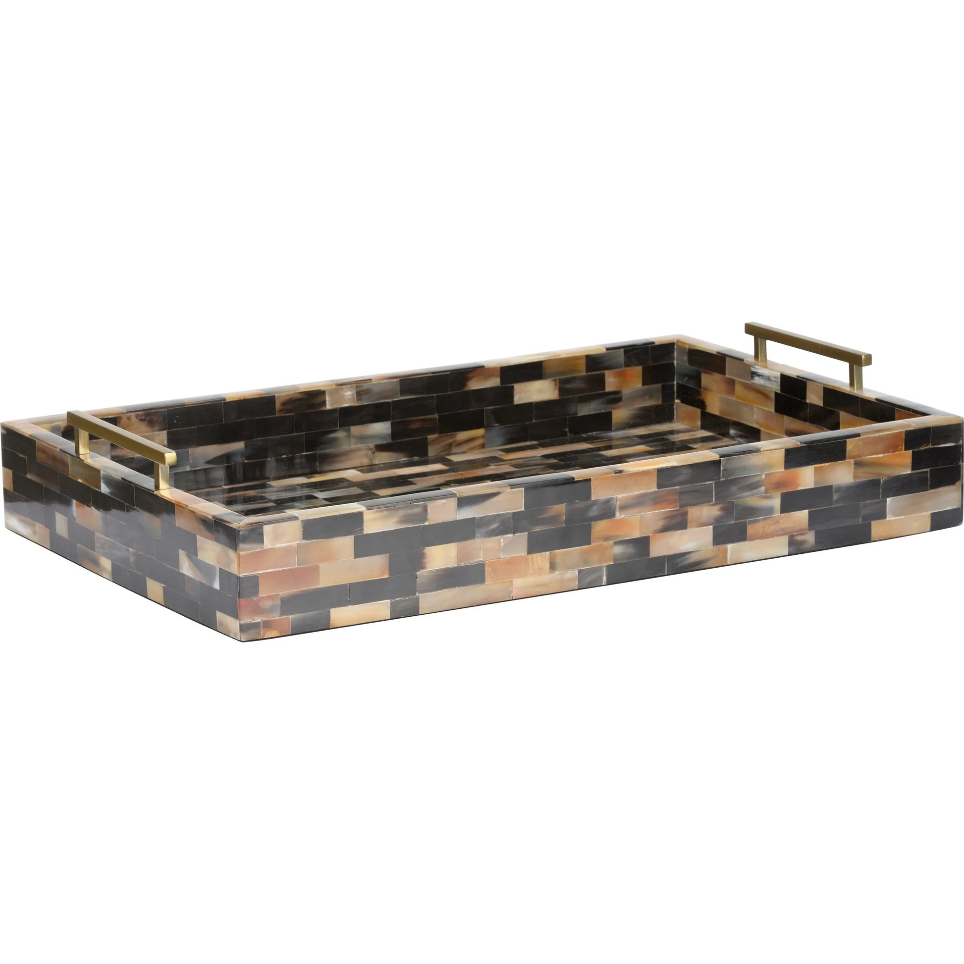 Grayson Tray by Wildwood in brown, gold and natural brown. Made from unique in a eclectic & global style.
