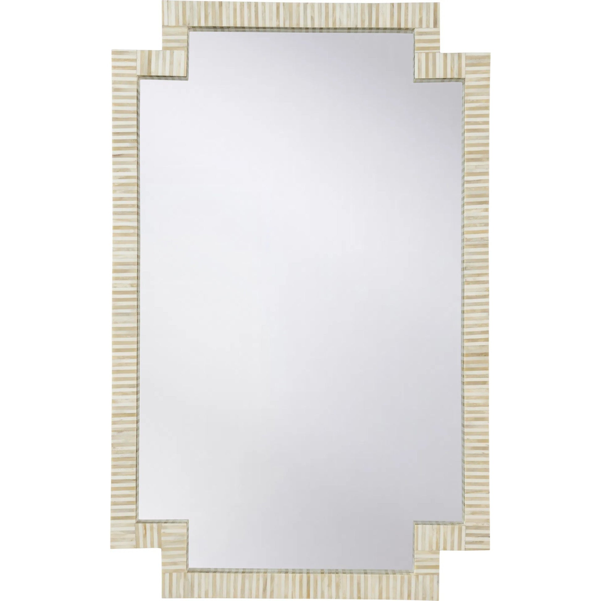 Fiona Bone Mirror by Wildwood in white, cream, brown and natural white, natural brown, clear. Made from unique in a modern style.