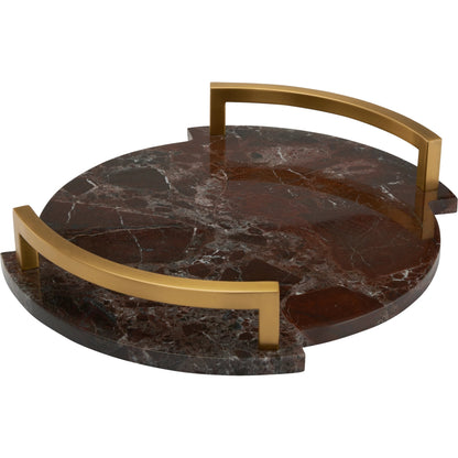 Hopkins Tray by Wildwood in natural dark red, antique brass. Made from unique in a modern style.