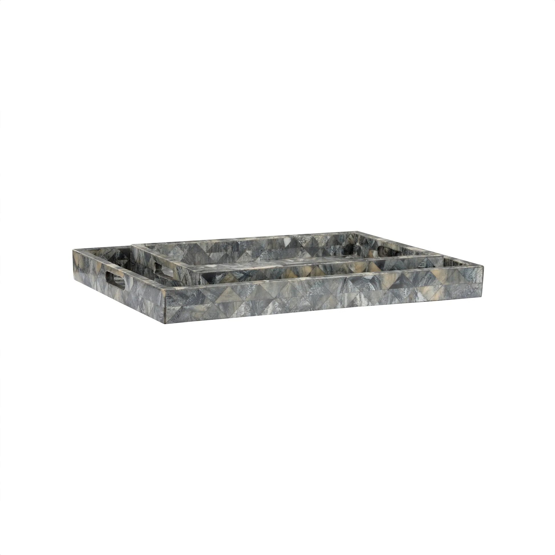 Greer Tray by Wildwood in gray and natural gray. Made from unique in a eclectic & global style.