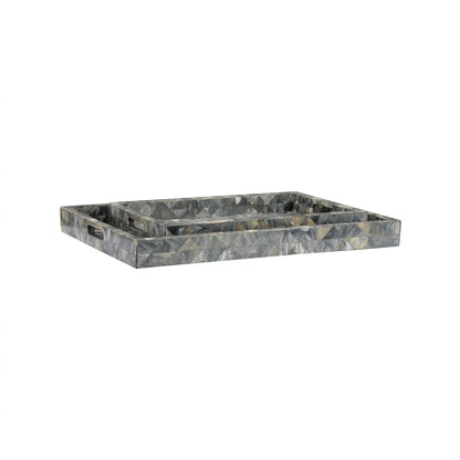 Greer Tray by Wildwood in gray and natural gray. Made from unique in a eclectic & global style.