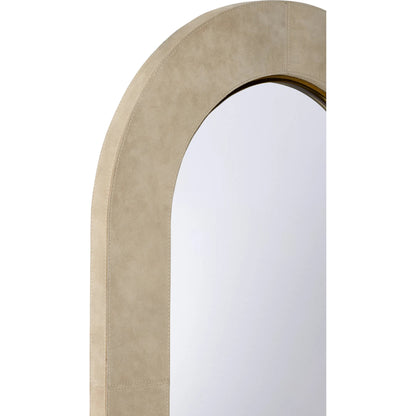 Harrison Mirror by Wildwood in taupe, polished brass, clear. Made from unique in a transitional style.