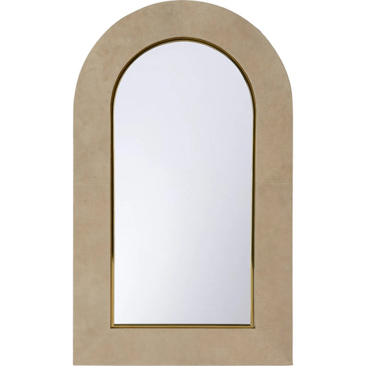 Harrison Mirror by Wildwood in taupe, polished brass, clear. Made from unique in a unique style.