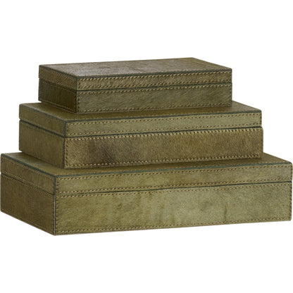 Floyd Boxes by Wildwood in green. Made from unique in a traditional style.