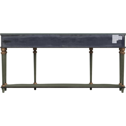 Peyton Large Console Table by Butler Specialty Company in pastel green and royal pastel green. Made from rubberwood, mdf, cherry veneer, resin in a unique style.