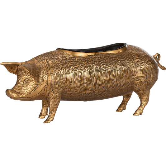Wilbur Planter by Wildwood in antique brass. Made from unique in a unique style.