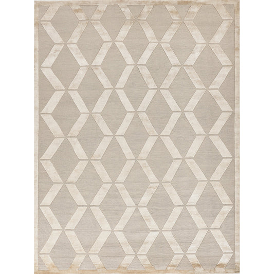 Metro Velvet 3031 Rug by Exquisite Rugs in beige. Made from new zealand wool, viscose in a unique style.