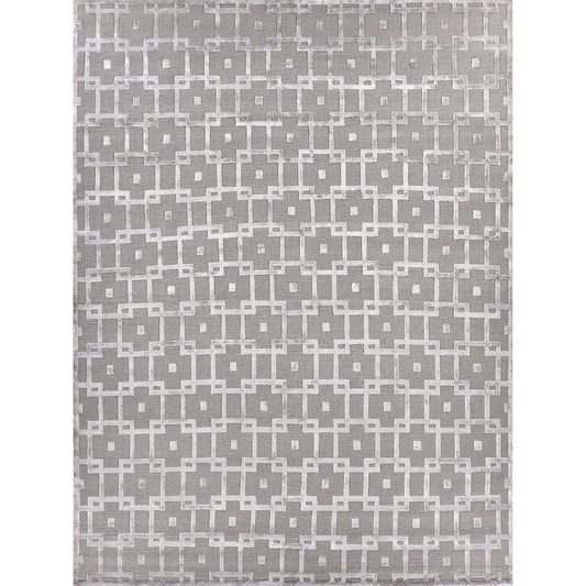 Metro Velvet 3032 Rug by Exquisite Rugs in silver. Made from new zealand wool, viscose in a unique style.