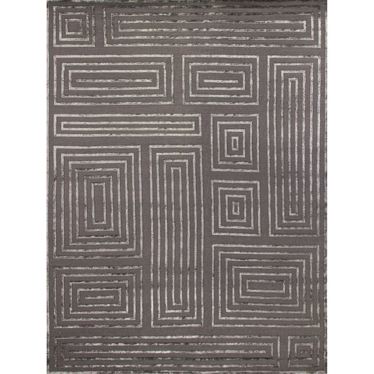 Metro Velvet 3038 Rug by Exquisite Rugs in raisin brown. Made from wool, viscose in a unique style.