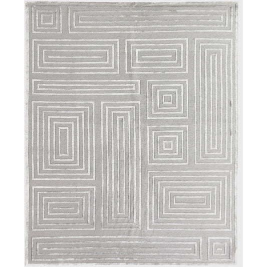 Metro Velvet 3039 Rug by Exquisite Rugs in silver. Made from wool, viscose in a unique style.