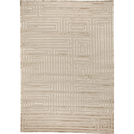 Metro Velvet Rug by Exquisite Rugs in beige. Made from wool, viscose in a unique style.