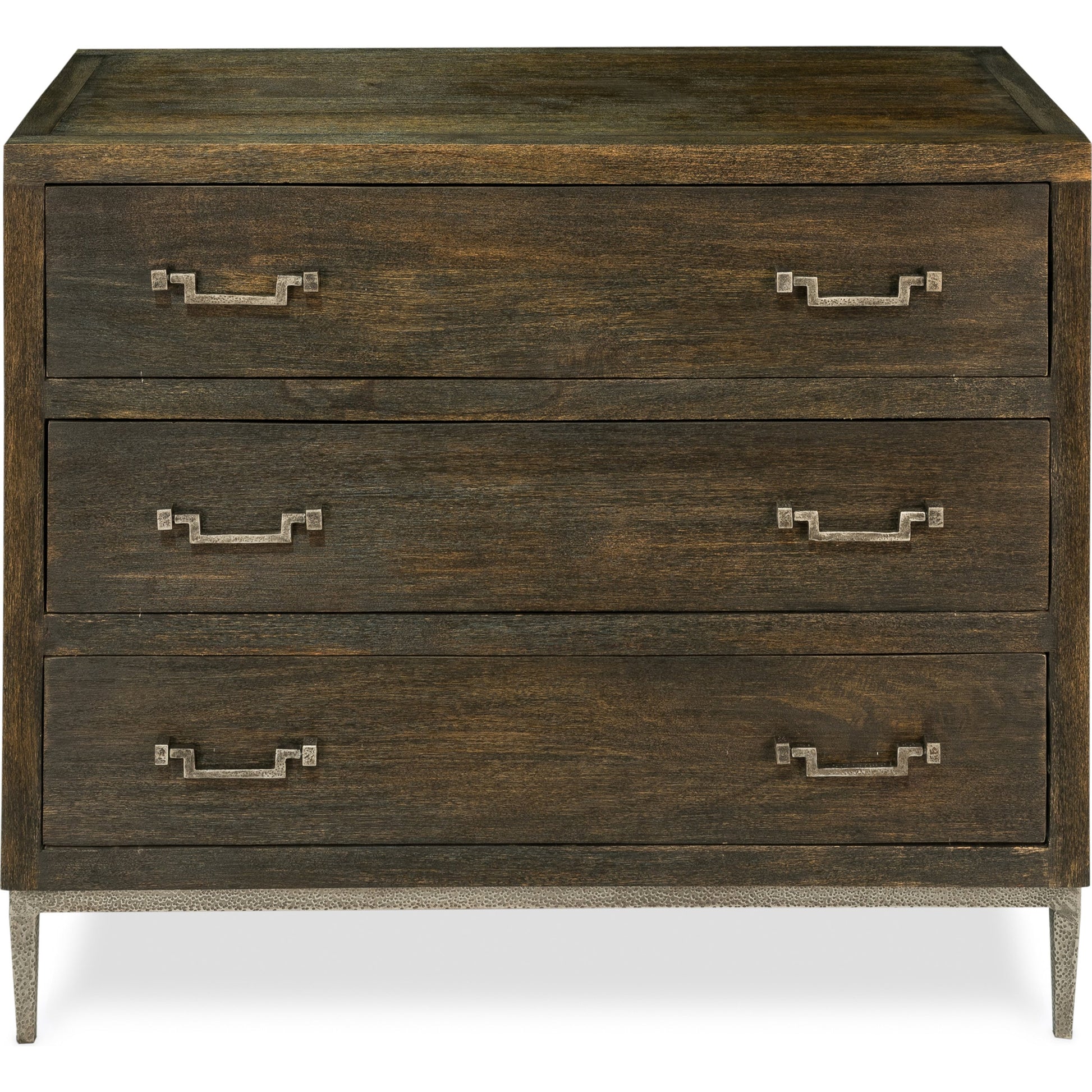 Bauhaus Chest of Drawers by Sarreid Ltd. in gray and mango. Made from mango, iron in a cottage & farmhouse style.