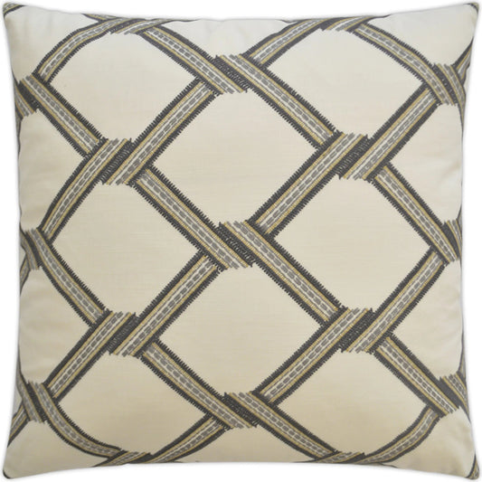 Cairo Pillow by DV Kap Home in graphite. Made from 73% polyester, 27% cotton in a unique style.