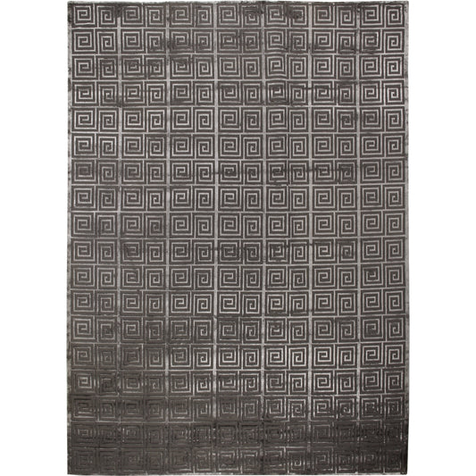 Greek Key Rug - Dark Gray by Exquisite Rugs in dark gray. Made from new zealand wool, viscose in a unique style.