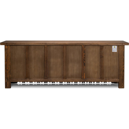 Nader Persian Burnt Brown Sideboard by Sarreid Ltd. in brown. Made from reclaimed pine in a traditional style.