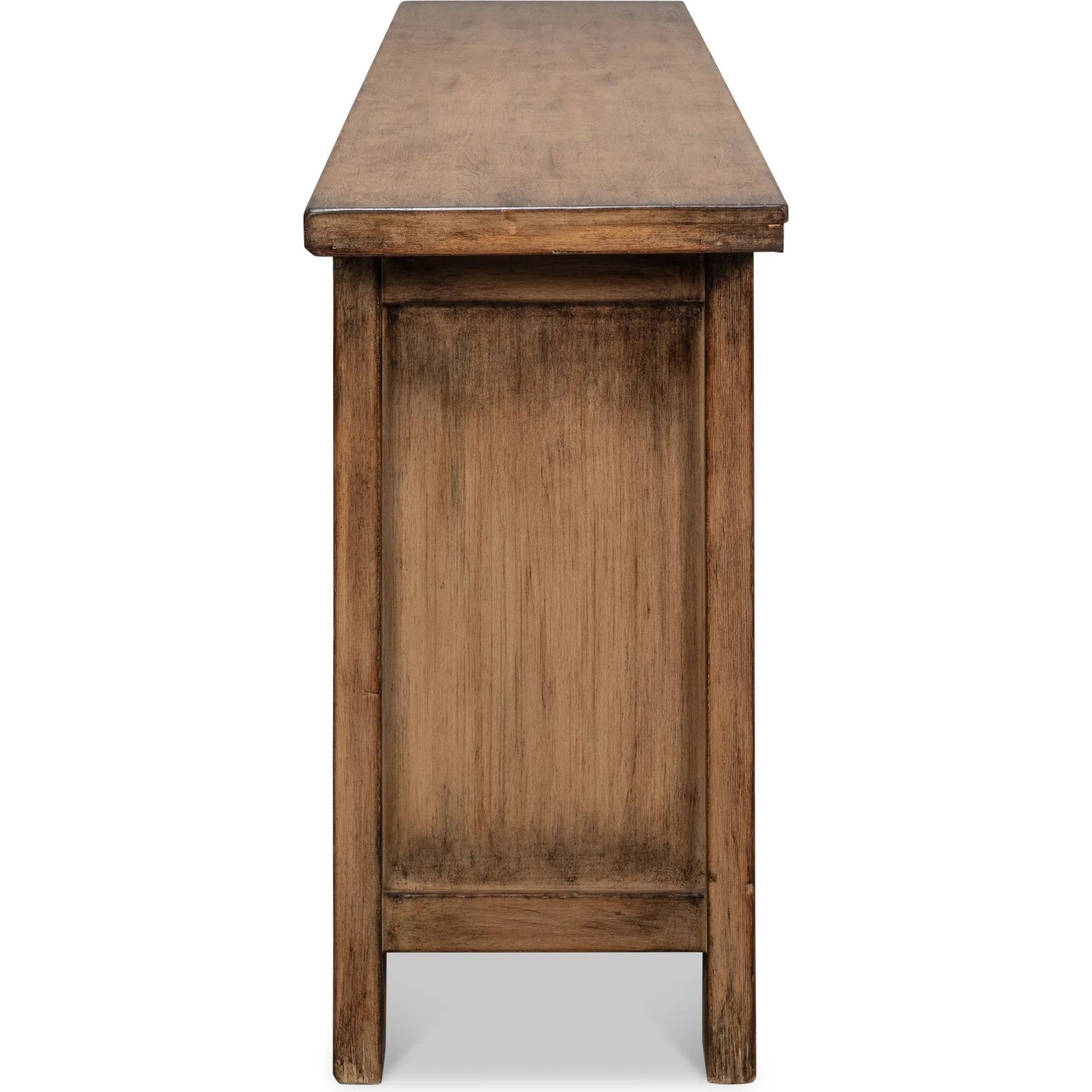 Nader Persian Burnt Brown Sideboard by Sarreid Ltd. in brown. Made from reclaimed pine in a traditional style.