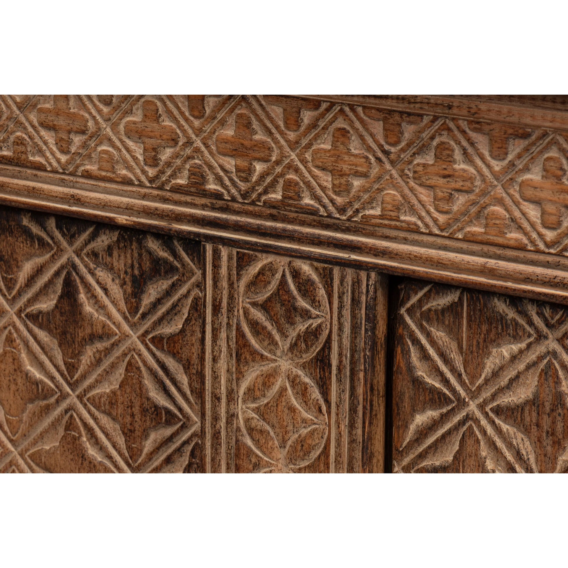 Nader Persian Burnt Brown Sideboard by Sarreid Ltd. in brown. Made from reclaimed pine in a traditional style.