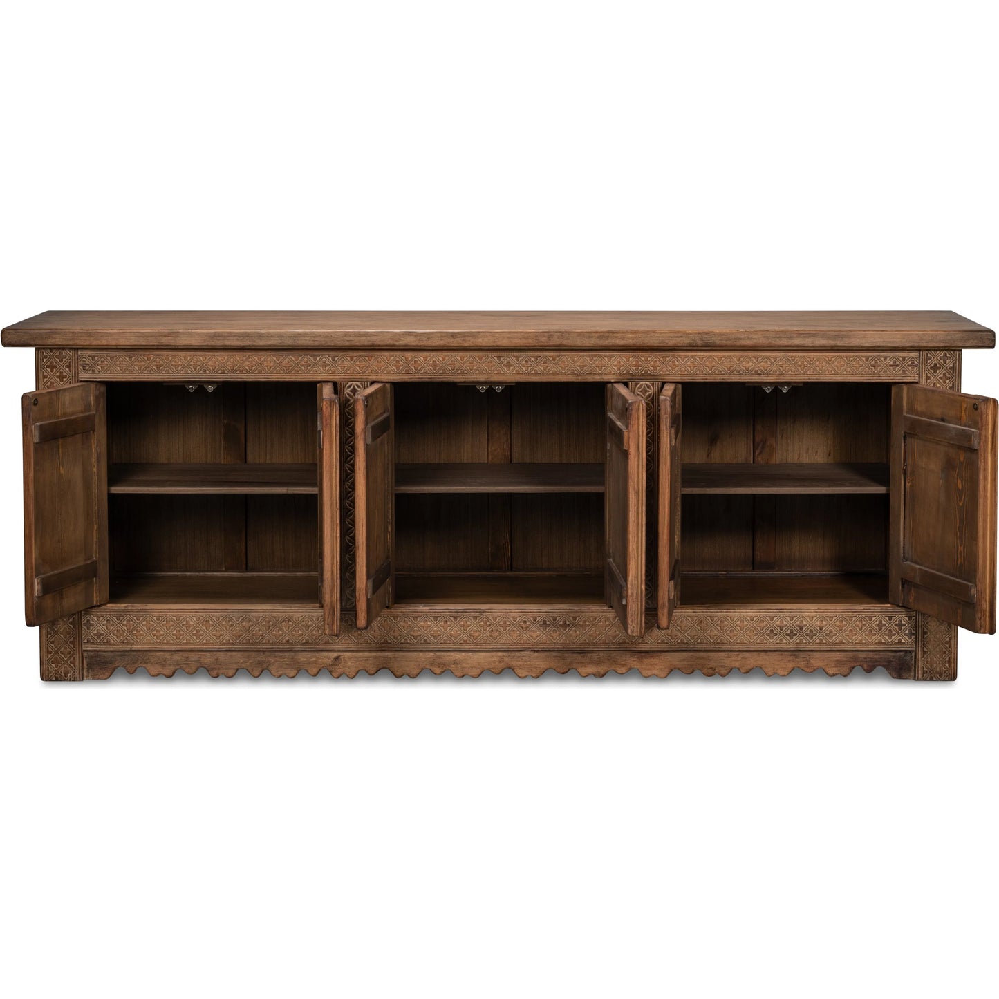 004 SI-2372545 | Additional Silo | Nader Persian Burnt Brown Sideboard by Sarreid Ltd. in brown. Made from reclaimed pine in a traditional style.