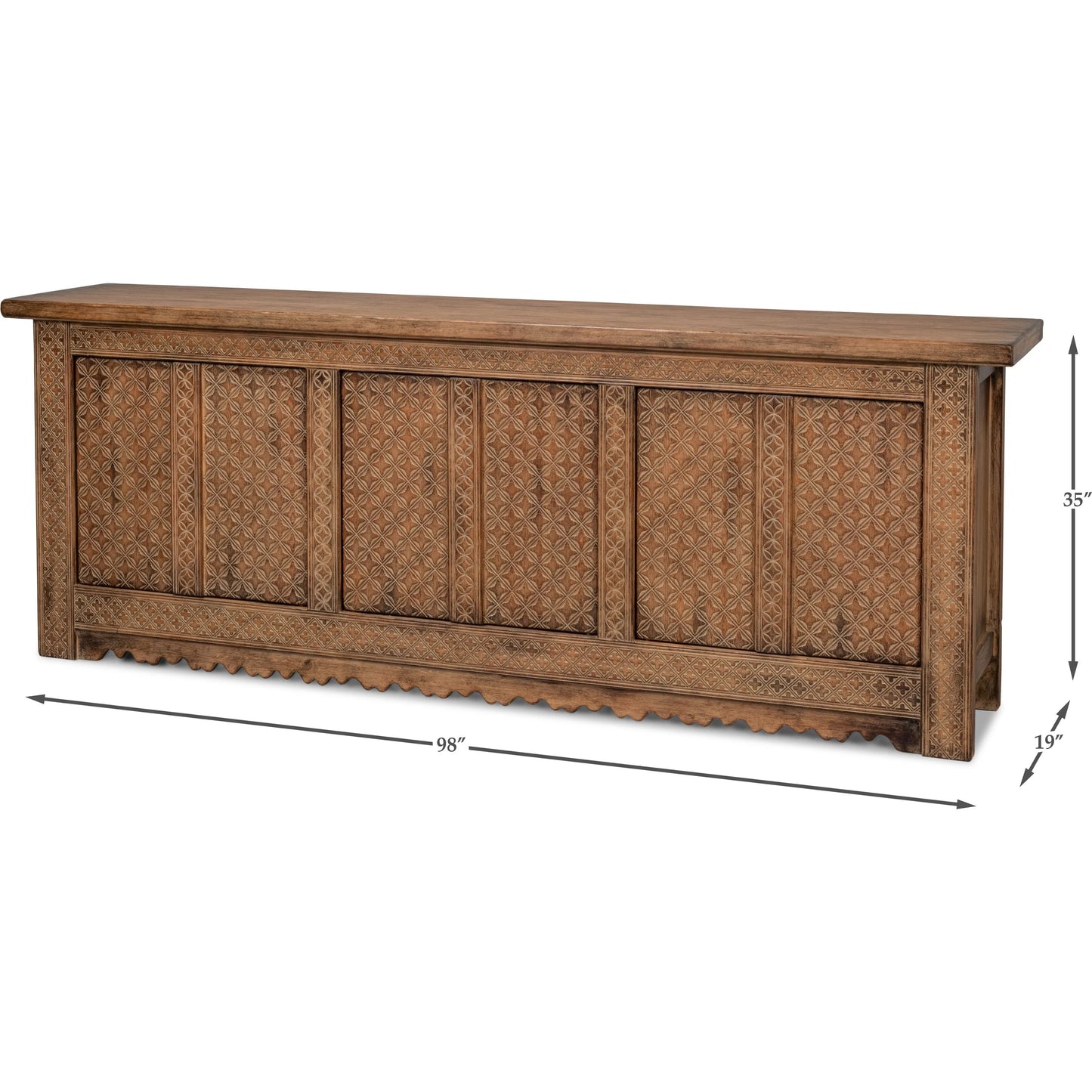 007 SI-2372545 | Additional Silo | Nader Persian Burnt Brown Sideboard by Sarreid Ltd. in brown. Made from reclaimed pine in a traditional style.