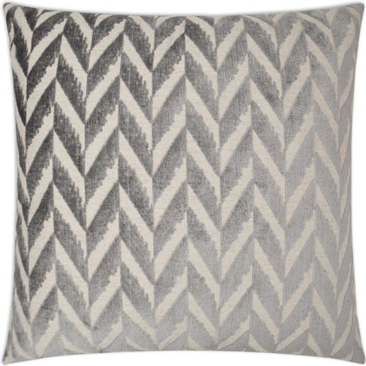 Charming Pillow by DV Kap Home in zinc. Made from 70% rayon, 25% polyester, 5% linen in a unique style.