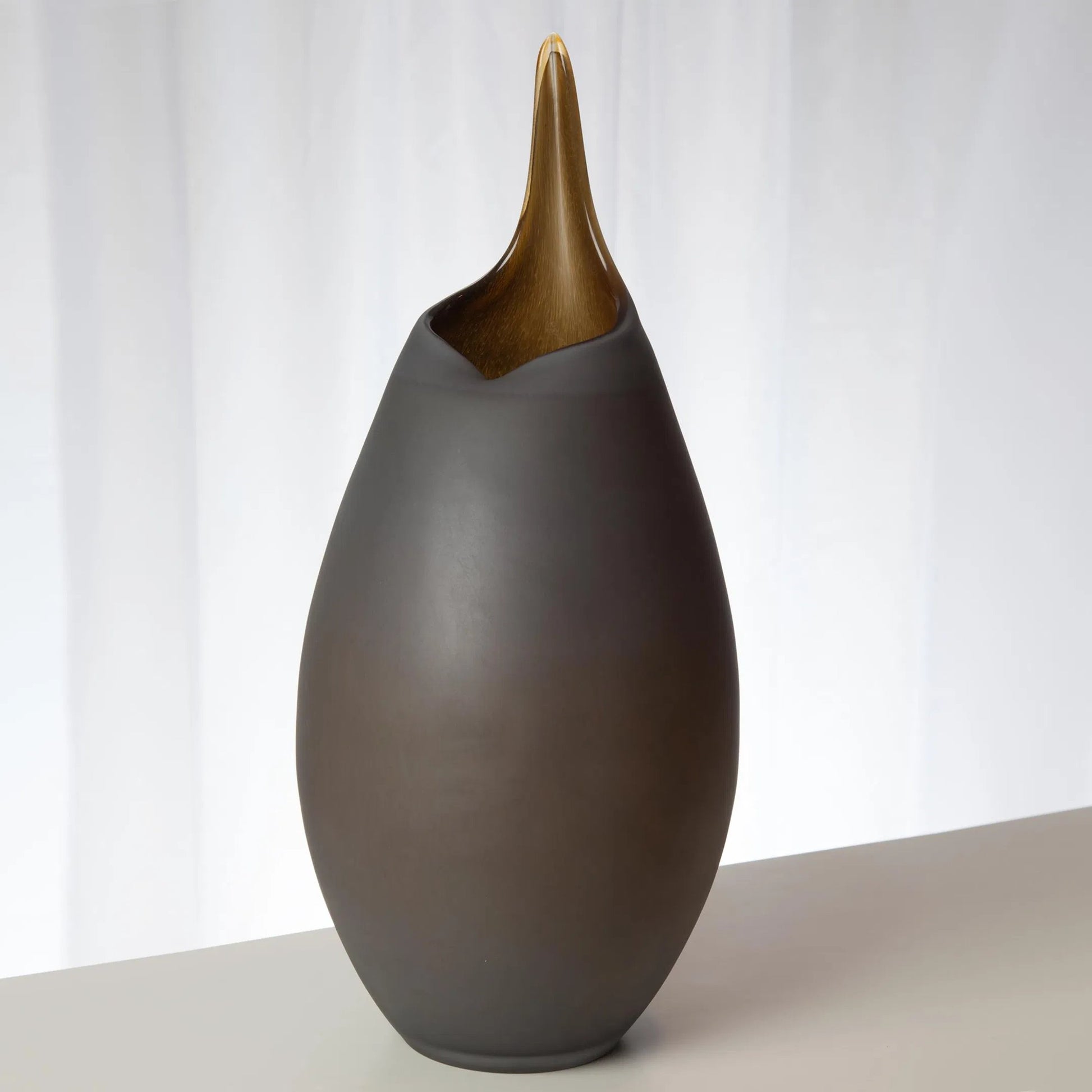 Frosted Vase by Global Views. Made from glass in a modern style.