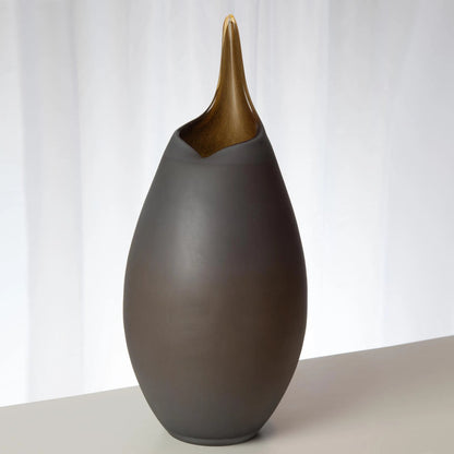 Frosted Vase by Global Views. Made from glass in a modern style.