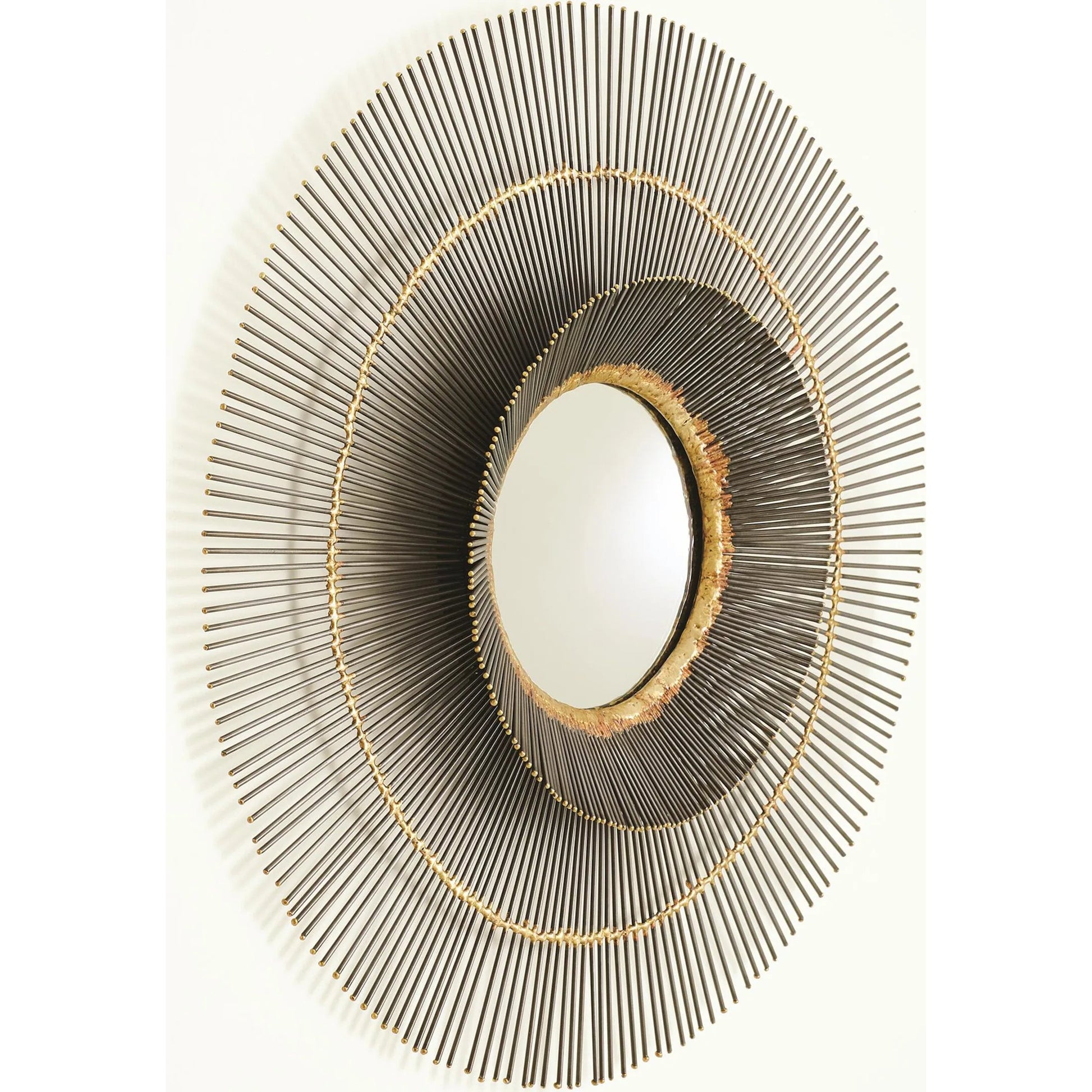 Radiance Wall Mirror by Global Views in natural iron. Made from mdf, iron, mirror in a modern style.