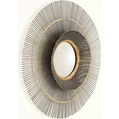 Radiance Wall Mirror by Global Views in natural iron. Made from mdf, iron, mirror in a modern style.