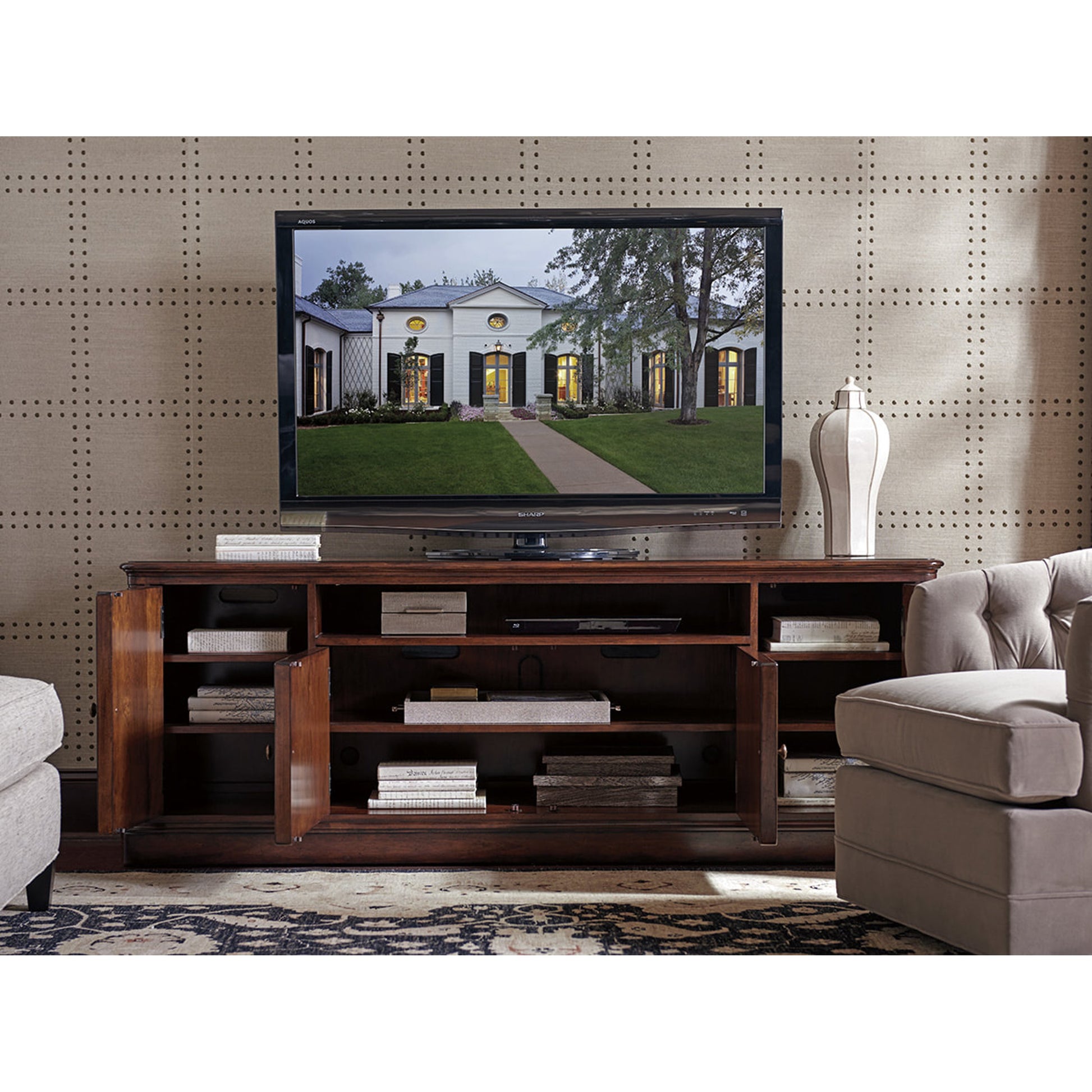 Waycroft Media Console by Sligh. Made from unique in a traditional style.