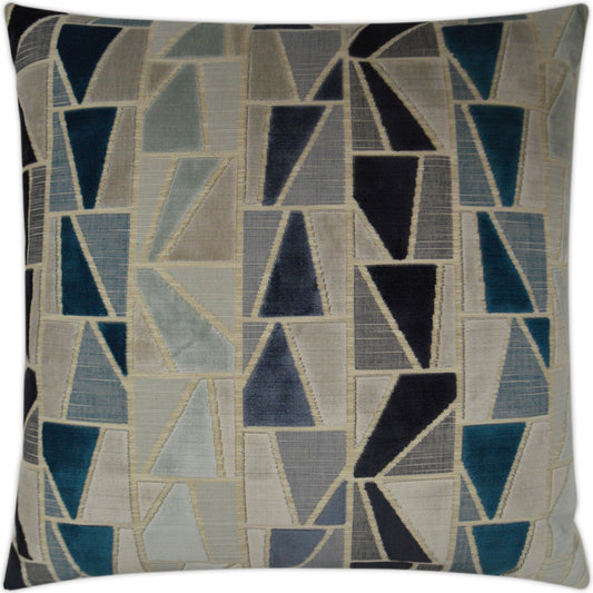Zander by DV Kap Home in turquoise, teal, mist. Made from 52% viscose, 23% polyester, 11% cotton, 10% acrylic, 4% linen in a modern style.