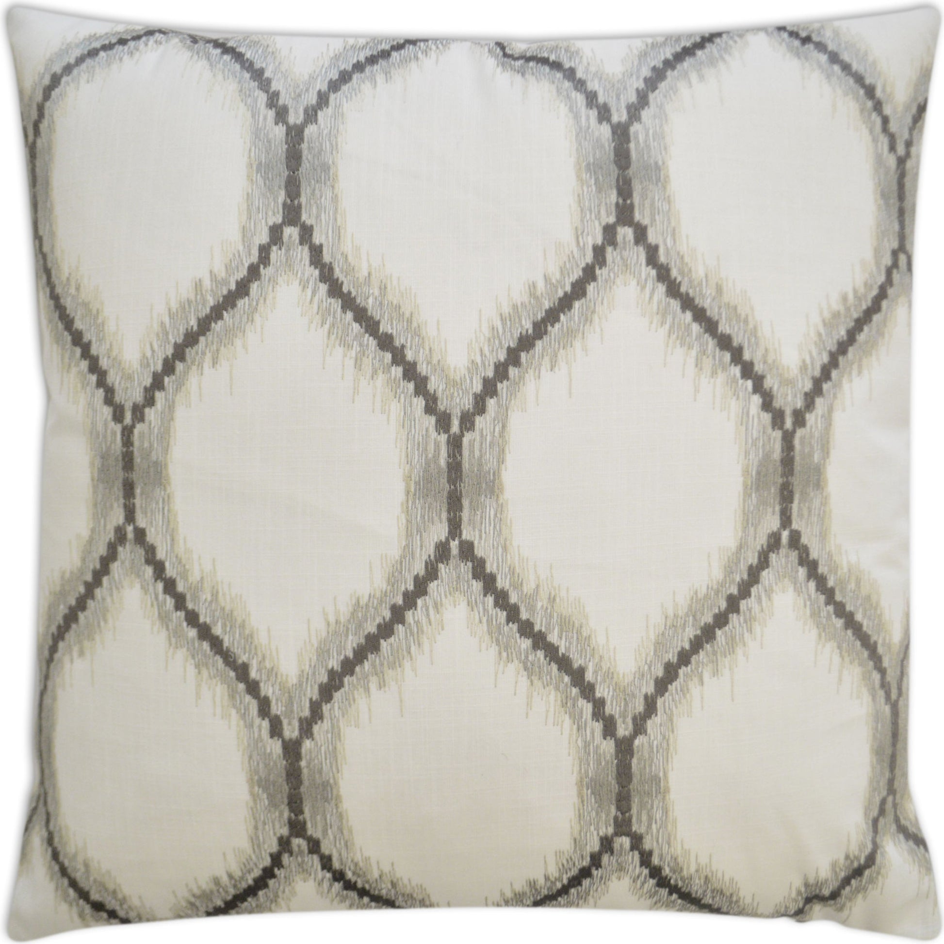 Brookham by DV Kap Home in gray, natural. Made from 52% polyester, 48% cotton, embroidery: 100% rayon in a transitional style.