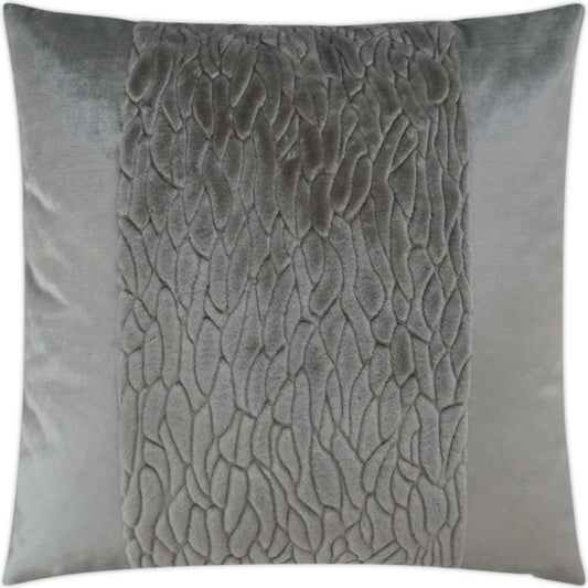 Callard Band Pillow by DV Kap Home in grey. Made from 50% polyester, 50% cotton in a unique style.