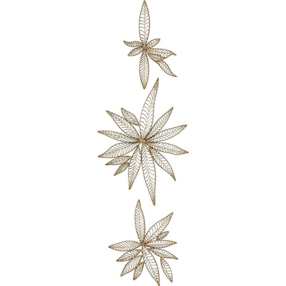 Leaf Wall Decor (Set of 3) by Global Views in natural iron. Made from iron in a modern style.