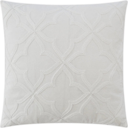 Decco Pillow by DV Kap Home in white. Made from 70% polyester, 30% cotton in a unique style.